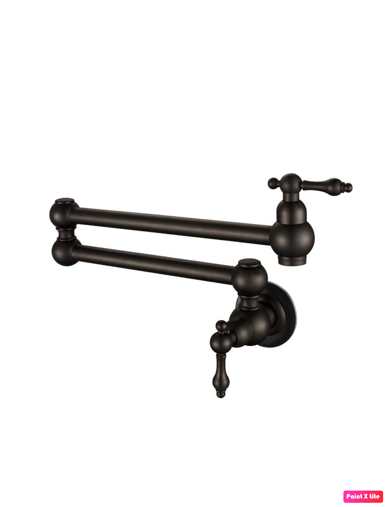 Pot Filler Faucet Double Handle Traditional Wall Mounted With Accessories 22" Oil Rubbed Bronze Finish