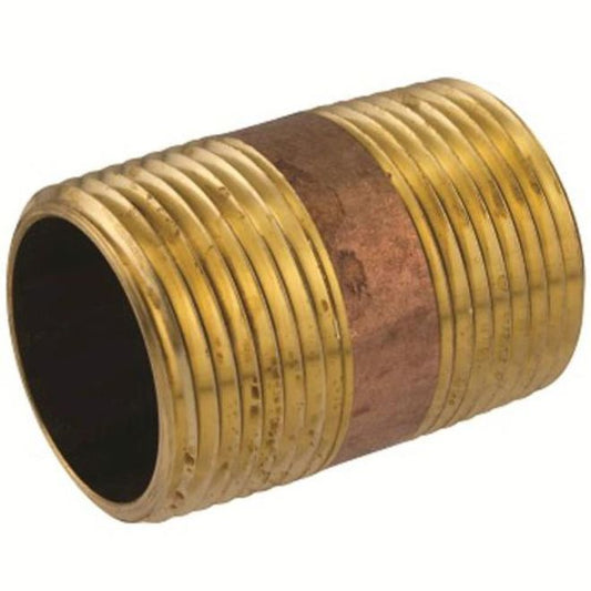 Sioux Chief 1-in diameter x 2-in long Brass Pipe Nipple - Each