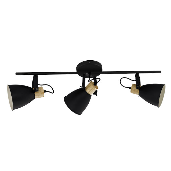 Eglo Coswarth 3-Light 29.5-in Matte Black Track Light-