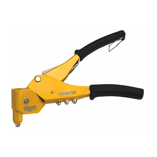 Stanley Swivel-Head Riveter - Nickel - Non-Slip Handle - Yellow and Black - Each