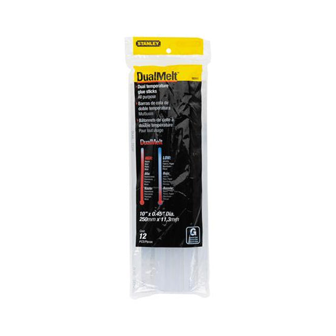 Stanley Hot Melt Glue Sticks - Dual Temperature - Heat Sensitive - 12 Per Pack - 10-in L x 0.45 in dia - Each