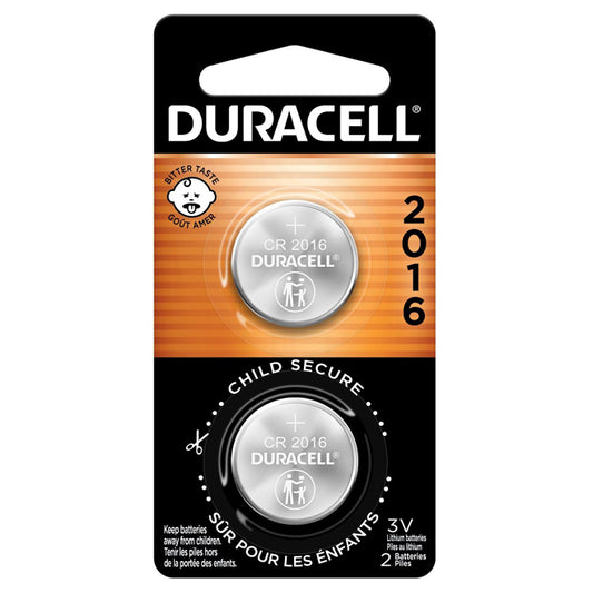 Duracell 2016 3 V Lithium Battery - CR2016 - 2/Pk - Each