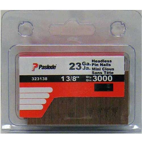 Paslode Headless Pin Nails - Smooth Shank - 23 Gauge - 1 3/8-in - 3000-Pack - Box