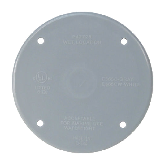 Round Plastic Weatherproof Electrical Box Cover-Each