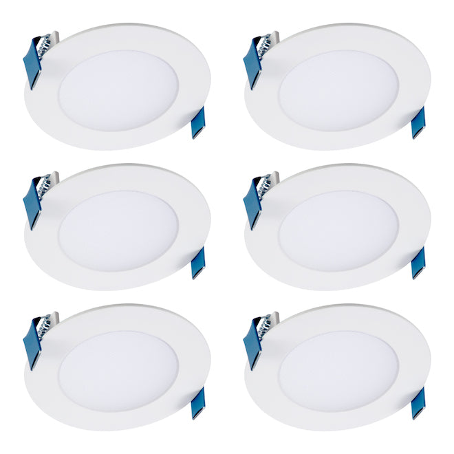 Halo 60-Watt Direct Mount Recessed Downlights - White - Round - Dimmable - 6-Pack-