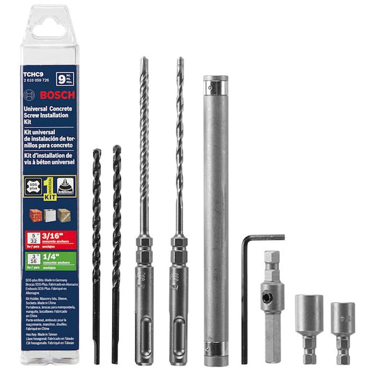 Bosch Universal Concrete Screw Anchor Kit - 9 Pieces - Each