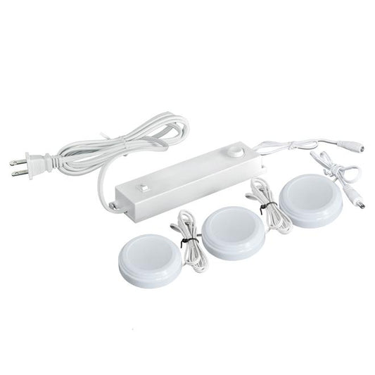 ecolight Sunrise 5-Pack 2.5-in Plug-in Puck Under Cabinet Light-