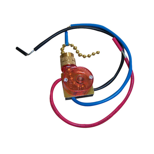 Harbor Breeze 3 Amp - 3 Way - Gold - Light Switch with Pull Chain - 1-Pack-