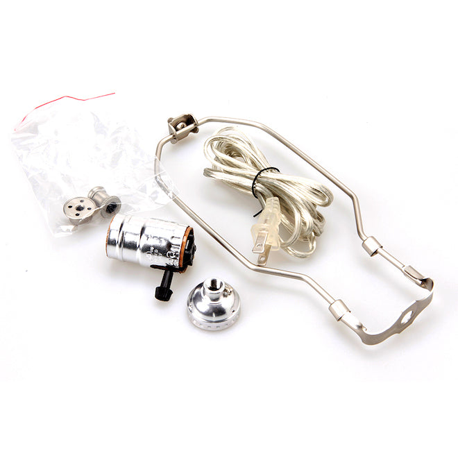 Litex Brushed Nickel Lamp Kit Turn Knob 250W 1-Pack-