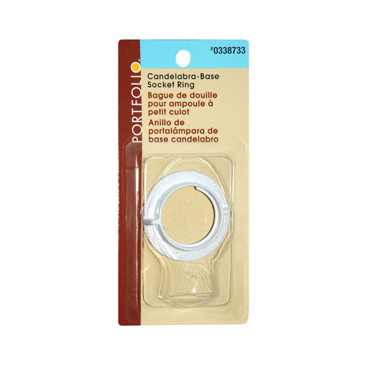 Portfolio 3-in Candle Base White Threaded Socket Ring-