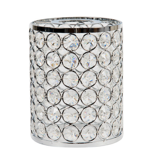 Litex Industries Ladura Crystal and Chrome Light Shade Up/Downlighting - 5.25-in x 4-in-