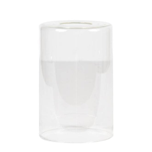 Litex 5.98-in H x 4.02-in W Clear glass Cylinder Vanity light shade-