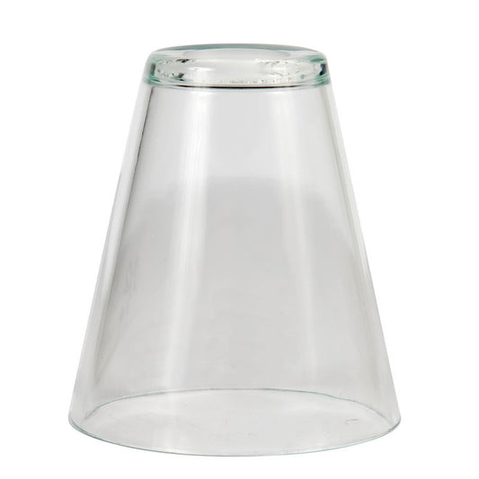 Litex 5.75-in H x 5.16-in W Clear Clear glass Cone Vanity light shade-