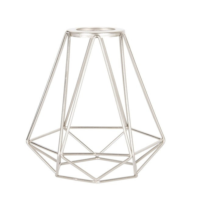 Style Selections 6-x 6-in Brushed Nickel Wire Industrial Geometric Vanity Light Shade-