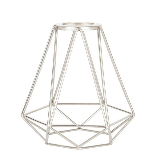 Style Selections 6-x 6-in Brushed Nickel Wire Industrial Geometric Vanity Light Shade-