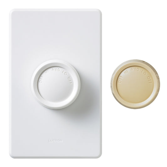 Lutron Control Rotary for Fan 3-Speed White/Ivory-Each