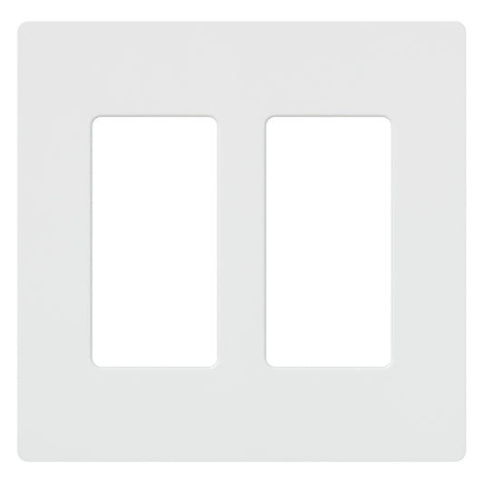Lutron Double Decorative Switch Plate White-Each