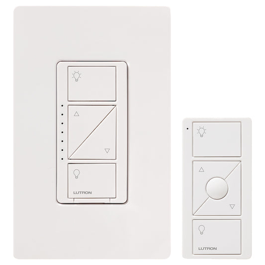 Lutron Caseta Wireless Smart Lighting Dimmer Switch with Remote in White-Each
