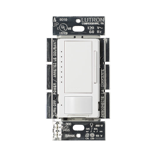 Lutron Maestro 150-W/600-W Motion Sensor and Dimmer - White-Each