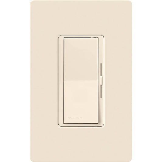 Lutron Diva Dimmer Switch for Dimmable LED/Halogen/Incandescent Bulbs SP or 3-Way Almond-Each