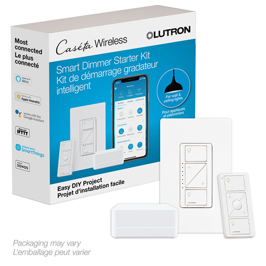 Lutron Caseta Wireless Smart Dimmer Starter Kit-Each