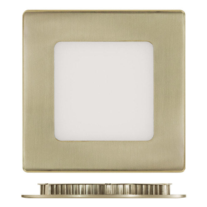 Trenz 4-in Square Recessed Light - 40 Watts - Dimmable - Brushed Nickel - 1-Pack-