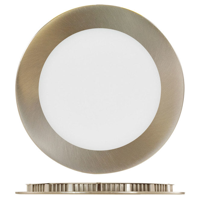 TRENZ ThinLED Round Recessed Light - 6-in - 12W LED - 4000 K - Brushed Nickel-