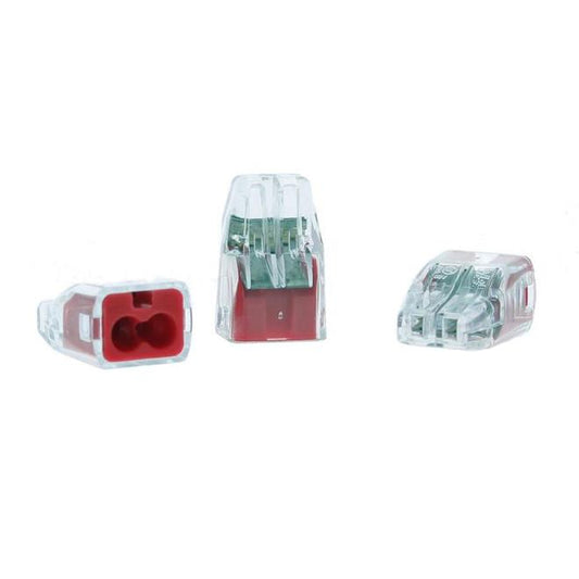 IDEAL Push-In Wire Connector 2-Port Red 100-CT-Each
