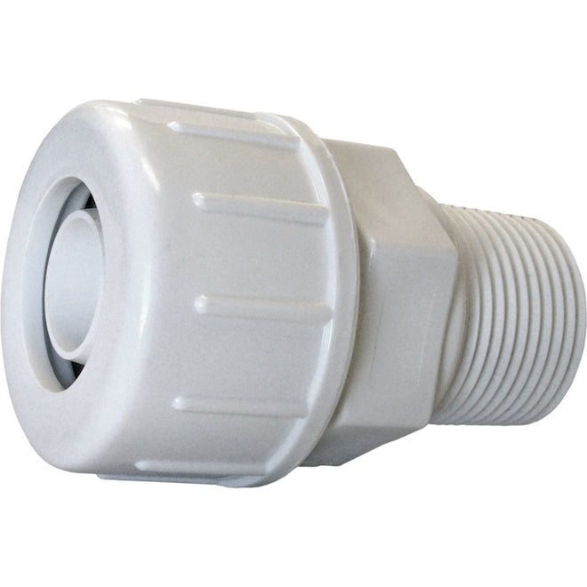 3/4-in Dia. PVC SCH 40 Compression x MIP Threaded Adapter -