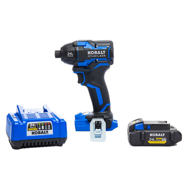 Kobalt XTR 24-V 1/4-in Impact Driver - Variable Speed - Charger, Battery and Accessories Included - Each