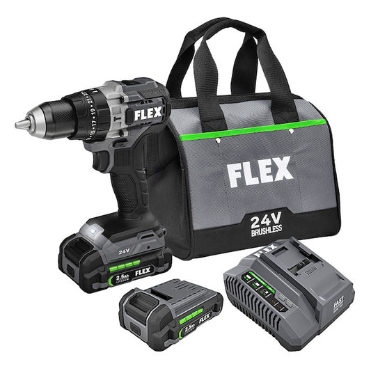 Flex 24-V Cordless Hammer Drill - 1/2-in - 2 Batteries Included - Each