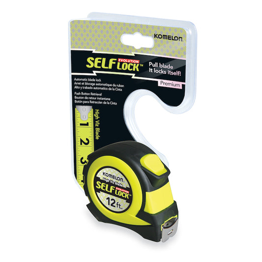 Komelon 12-ft Evolution Self-Lock High-Viz Tape Measure - Each