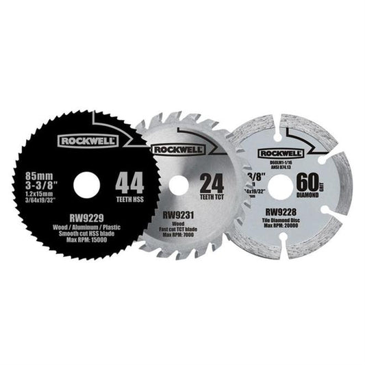 ROCKWELL 3 3/8-in 3-Pack Versacut Mini-Circular Saw Blades - Each