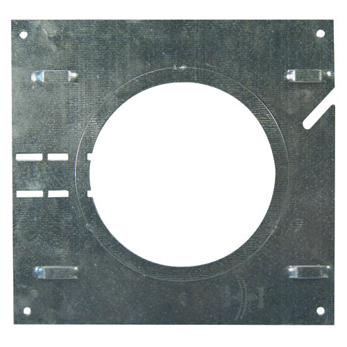 Bazz Steel Recessed Light Mounting Plate - 6-1/2-in x 6-7/8-in, 3-7/8-in to 4-1/2-in Round Opening-