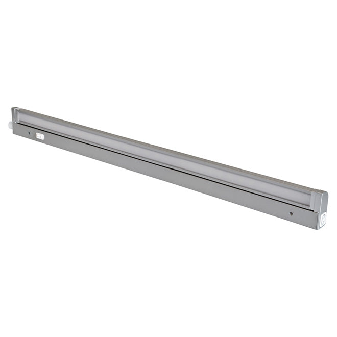 Bazz Plug-in Under-Cabinet Light Bar - LED - 17.5-in - Silver-