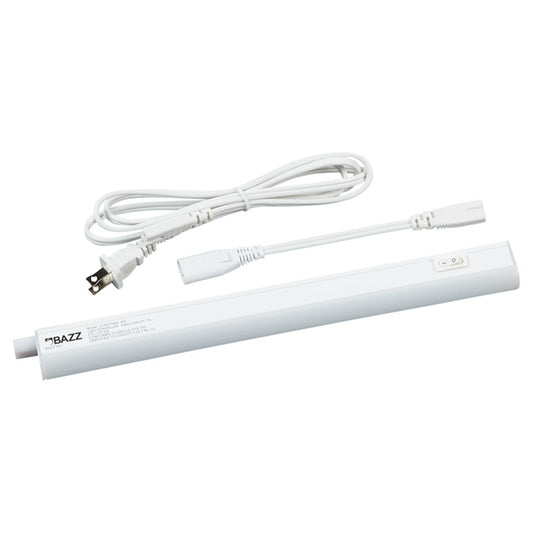 Bazz Plug-in Linear Under-Cabinet Light - LED - 12-in - White-