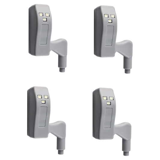 LED Battery-Operated Under-Cabinet Lights - 4 Pack - Grey-