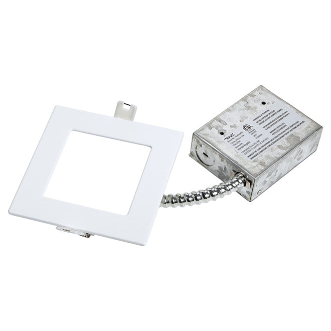 Bazz Slim Dimmable Recessed LED Square Light - 4.5-in - 11 W - Matte White-