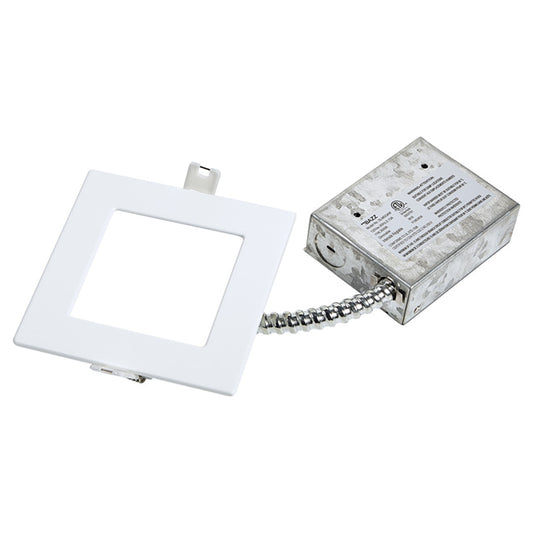 Bazz Slim Dimmable Recessed LED Square Light - 4.5-in - 11 W - Matte White-