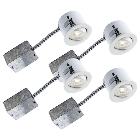 BAZZ Flex3 Recessed Light Kit - 50 watts - Dimmable - 4-Pack - White-