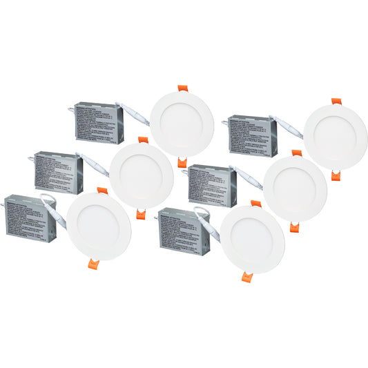 JIB 6-Pack LED Recessed Light Set - 4-1/4-in - 9 W - Matte White-