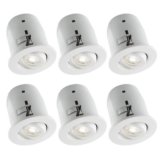 BAZZ 6-Pack 4-In LED IC rated LED Recessed Fixture-