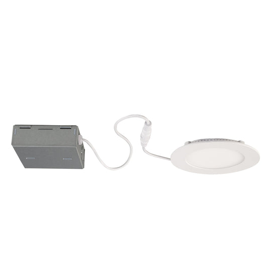 Bazz 4-1/4-in LED Round Recessed Light Fixture - 11-W - Matte White-