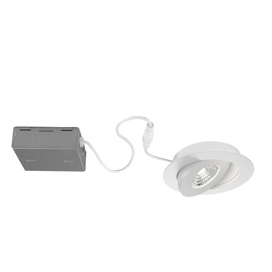 Bazz 9-W LED Eyeball Spotlight - 4-in - Matte White - 4 CCT-