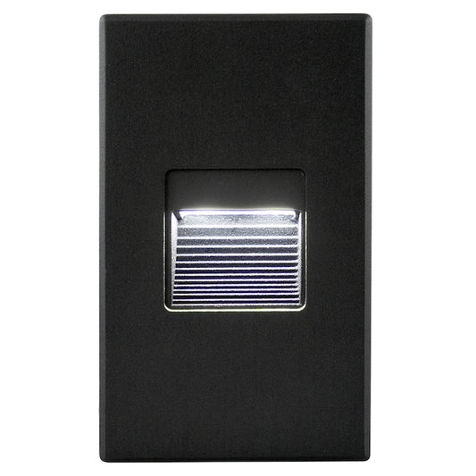 Bazz Integrated LED Recessed Step Light - Black Trim - Vertical/Horizontal - 2 3/4-in L x 4 1/2-in H-