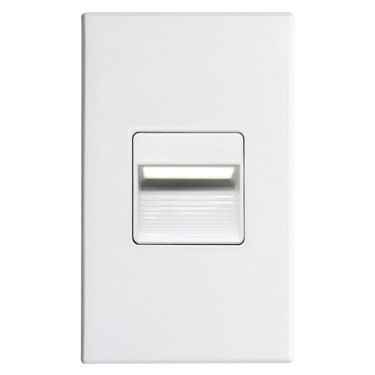Bazz Integrated LED Recessed Step Light - White Trim - Vertical/Horizontal - 2 3/4-in L x 4 1/2-in H-