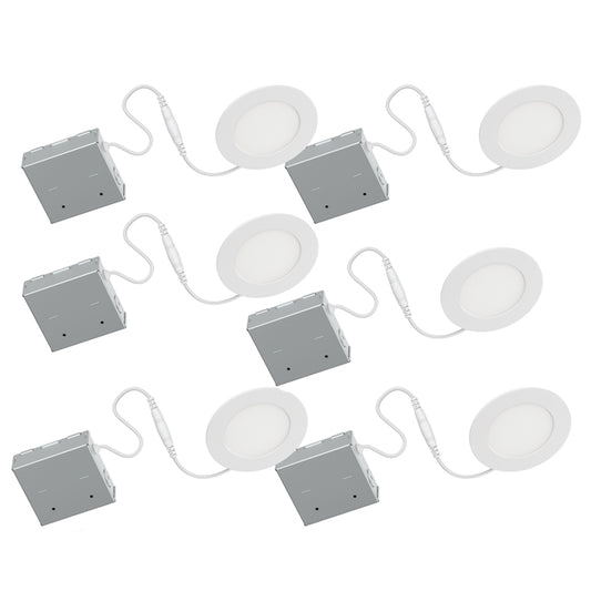 Bazz Recessed Light Kit Dimmable 4-in White 6-Pack-