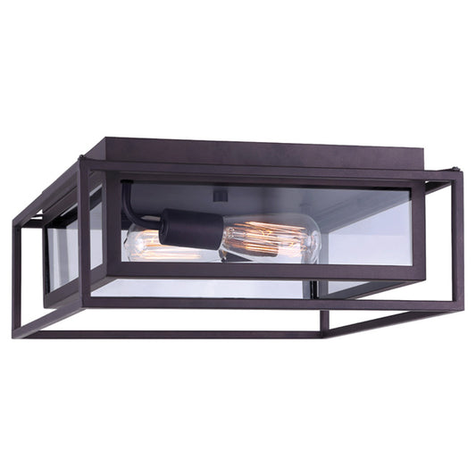 Canarm Flush Mount Ceiling Light - 60-Watt - Living Room - Clear Glass-