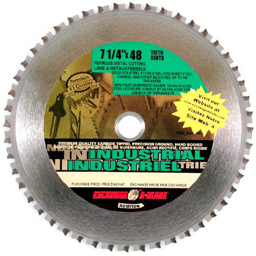 EAB Industrial Saw Blade - Recycled Steel Blade - Ferrous Metal - 7 1/4-in dia - Each