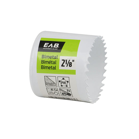 EAB Industrial Bi-Metal Hole Saw - 2 1/8-in dia - 4 to 6-TPI - 1 5/8-in Cutting Depth - White - Each